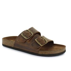 White mountain footbeds helga slide brown sz 8